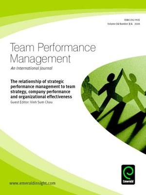 cover image of Team Performance Management, Volume 14, Issue 3 & 4
